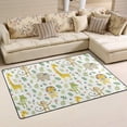 thumbnail image 2 of SKYSONIC Lightweight Soft Area Rugs Animals Plants On White Floor Mat for Kids Playing Room Hardwood Floor Living Room Nursery Rugs, 60x39 in, 2 of 6