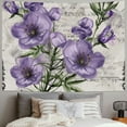 thumbnail image 2 of Orinice Purple Flowers Tapestry Wall Hanging Unique Style Graphic Tapestries Home Wall Decor Art for Living Room Bedroom Apartment Farmhouse Dorm 50x40inch, 2 of 6