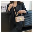 thumbnail image 1 of Bolso De Hombro Bolso De Mujer Pu Bolso De Hombro Simple Bolso De Mensajero Cuadrado De Color Sólido (Caqui), 1 of 6