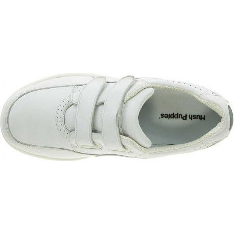 Hush puppies top white leather shoes