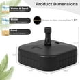 thumbnail image 2 of Gymax Patio Fillable Umbrella Base Stand Holder 1.5'' Water&Sand Filled Weighted Market, 2 of 10