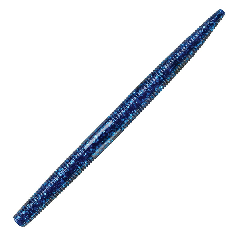 YUM Dinger Soft Plastic Worm 5 Black Blue Laminate 8 Count 