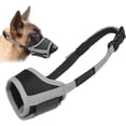 thumbnail image 1 of GFDYREE Dog Muzzle Anti Biting Barking and Chewing with Comfortable Mesh Soft Fabric and Adjustable Strap, Suitable for Small, Medium and Large Dogs(Gray Trim,XL), 1 of 7