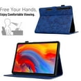 thumbnail image 3 of Case for Samsung Galaxy Tab S9/S8/S7, Classic PU Leather Folio Kickstand Magnetic Closure Slim Fit Cover with Auto Wake/Sleep Function Embossing - Darkblue, 3 of 6