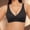 Grey, variant on Leopard Print Plunge Bra Women's Standard Straps Hook Back Deep V Neck Bra Tank Tops for Women