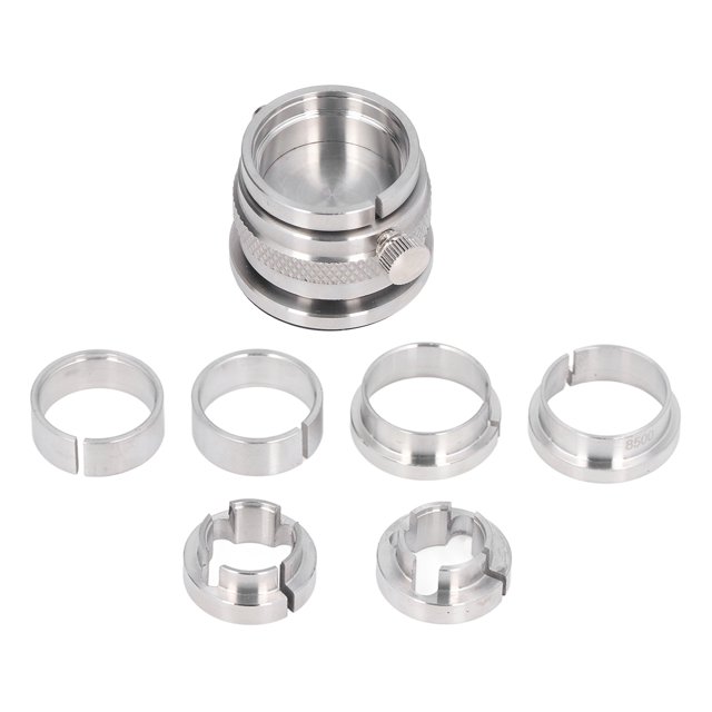 8pcs Set Watch Movement Base Holder,Watchmaker Watch Repair Tool Kit,Stainless Steel Silver Watch Repair Maintain Tools For BZ 2000, Professional Watch Battery Replacement Tool