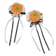 thumbnail image 5 of Pinzas para el cabello de Halloween Yinane con diseño de calabaza naranja, 5 of 8