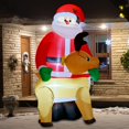 thumbnail image 2 of Decoración navideña inflable para exteriores, Goosh, Papá Noel de 8 pies, 2 of 7