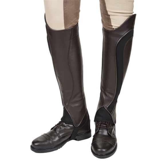 Half Chaps TuffRider Derby de piel para mujer, talla XL, color moca