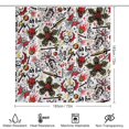 thumbnail image 2 of Juego de 4 cortinas de ducha de Stranger Things con alfombrillas antideslizantes, tapa de inodoro y alfombrilla de baño, cortina de ducha impermeable con decoración de dibujos animados para baño con, 2 of 8