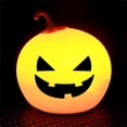 thumbnail image 1 of TopLLC Remote Control Silicone Night Light，Pumpkin Lantern Halloween USB Colorful Charging Light Holiday Night Light, 1 of 5