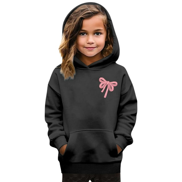 Chandails en Molleton pour Garçons Adolescents Manches Longues Imprimé à Capuche Chandails en Molleton Col Rond Chandail Vêtements d'Automne Vêtements pour Bébés Filles 13-14 Ans