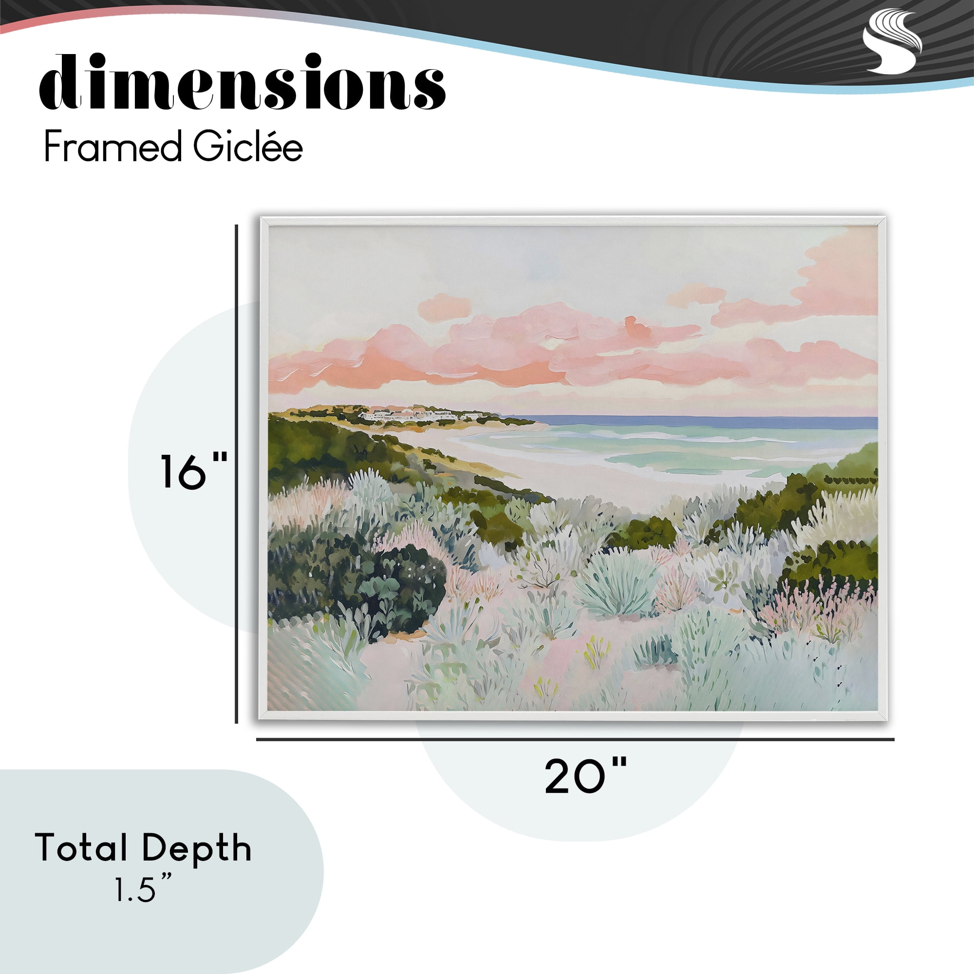 Stupell Industries Beach Grasses & Pastel Skies White Framed Giclee Art, design by The Prints Vibe