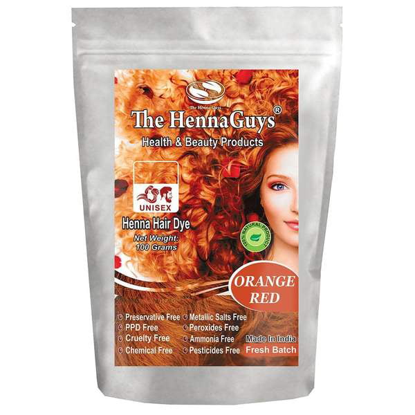 2 Packs of Orange Red Henna For Hair 100 Grams - The Henna Guys -  