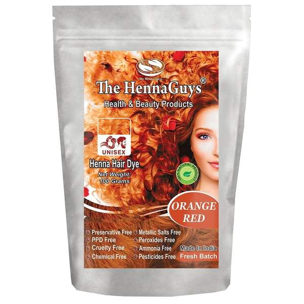 2 Packs of Orange Red Henna For Hair 100 Grams - The Henna Guys - 2 Packs of Orange Red Henna For Hair 100 Grams - The Henna Guys -