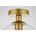 thumbnail image 4 of Baxter 1 Light Brass Flush Mount With Clear Glass, 4 of 7
