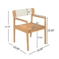 thumbnail image 3 of Durable Outdoor Dining Set with Teak-Like Finish and White Rope Chairs – Weather-Resistant Furniture for Patio, Deck, and Garden (4 Chairs + Round Table, Ergonomic Design), 3 of 9