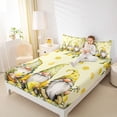 thumbnail image 3 of Erosebridal Cute Cartoon Gnome Full Size Sheets,Tropical Fruit Lemon Bed Sheets For Girls Kids 4 Pieces, 3 of 6