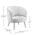 thumbnail image 7 of Velvet Accent Chair, Upholstered Barrel Chair Armchair, Comfy Single Sofa Vanity Chair with Golden Metal Legs and Padded Seat, for Bedroom Living Room Office, Mustard, 7 of 7