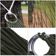 thumbnail image 3 of Hamaca verde militar, hamaca para exteriores de malla de nailon Cómoda hamaca colgante para acampar Hamaca de malla resistente que soporta peso para acampar al aire libre JM JM, 3 of 5