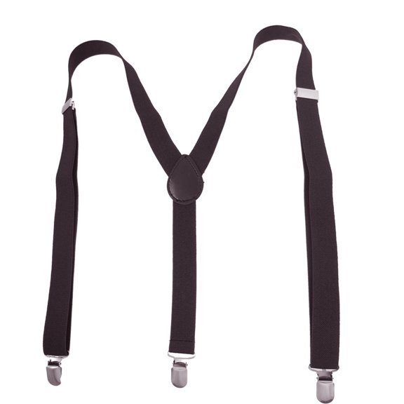 INSPIRE CHIC Unisex Adjustable Clip Elastic Y Back Suspender Braces Coffee