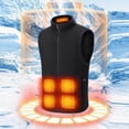 thumbnail image 5 of qafoshin Electric Heated Vest Tops for Men Outdoor Winter Warm Fleece-lined Heated Jacket with 10 Adjustable Heat Zones, 5 of 8