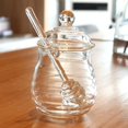 thumbnail image 5 of 250ml Honey Pot Jar Y Dipper Set Glass Dippers Mini Jars Cuchara Con Contenedor Dispensador Glass Honey Pot Set Transparente Claro Resistente Al Calor Mermelada. Afortunado Sencillez, 5 of 5