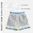 thumbnail image 3 of FORMRS Boys Swim Trunks Quick Dry Mesh Liner Boardshorts Sizes XS-XL, Cartoon Plaid Lemon, 3 of 7