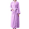 thumbnail image 4 of Tooayk Womens Pajama Sets Women's Double Pocket Flannel Bathrobe Soft and Warm Double Faced Bathrobe Pajamas and Home Wear Bathrobe Robe Pajama Set Pajamas for Women A, 4 of 6