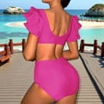 thumbnail image 5 of Warop Women's 2-Piece Bikini Set, High-Waisted Deep V-Neck Push-Up, Swimwear for Beach and Vacation, 5 of 5