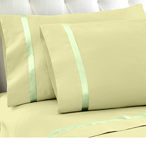 Swiss Club 1800 Series Egyptian Comfort Easy Care Wrinkle Resistant Sheet Set (Queen, Sage)