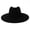 Black, variant on Fedora Hats for Women Man with Big Wide Brim Classic Suede Panama Hat Western Outdoor hat