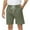 Green, variant on Men's Casual Shorts Elastic Waist Drawstring Lightweight Summer Beach Shorts With Pockets Short Gray