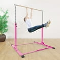 thumbnail image 3 of Ainfox Kip Bar Adjustable Height Fitness Gymnastics Training Bar Horizontal Kip Bar for Kids, Pink, 3 of 9