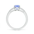 thumbnail image 2 of Angara Natural 1.6 Ct. Tanzanite with Diamond Classic Ring in 14K White Gold for Women (Ring Size: 5.5), 2 of 8