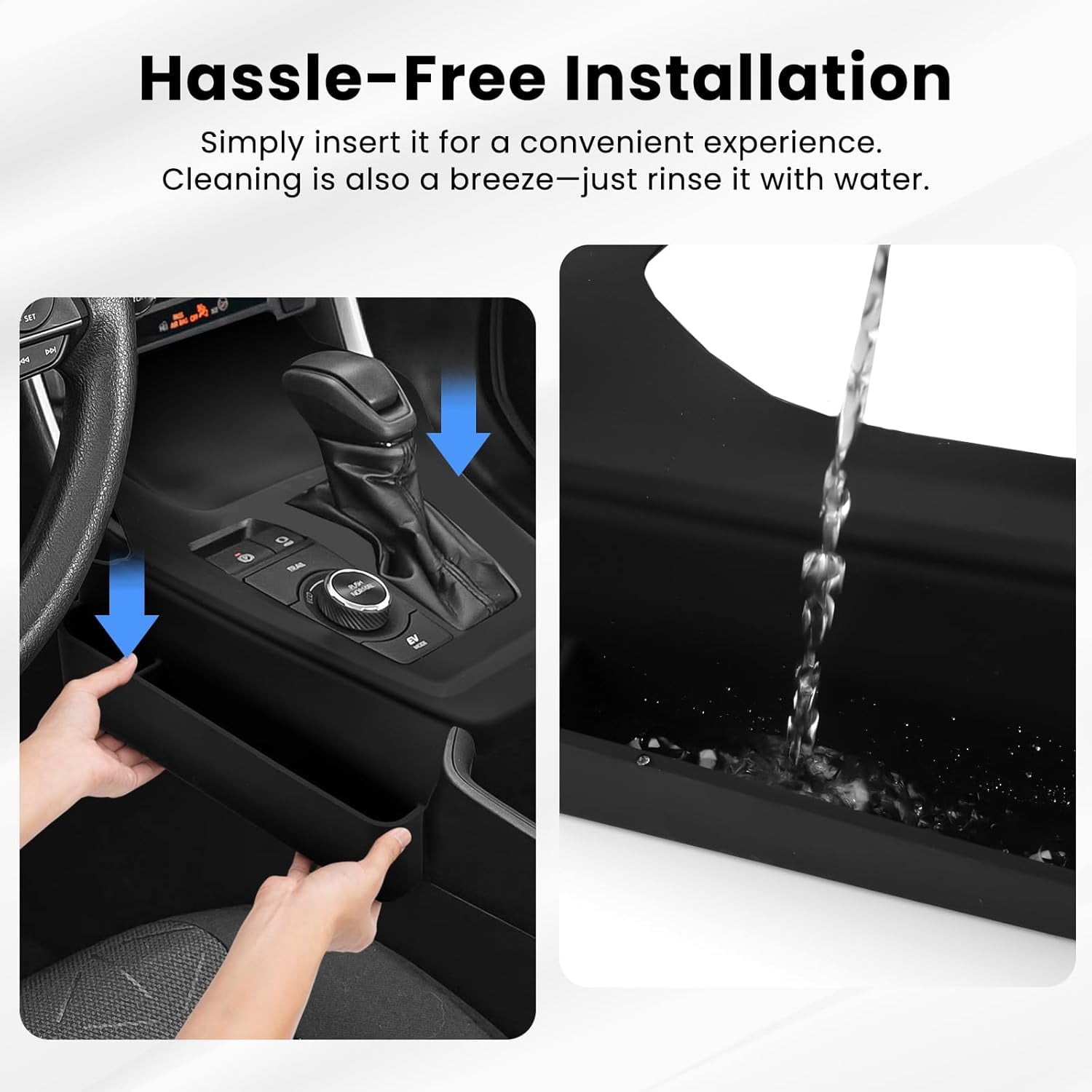 Canvcle Silicone Center Console Organizer for 2019-2025 Toyota RAV4 Accessories Seat Gap Storage Box Soft Gear Shift Panel Trim Cover