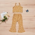 thumbnail image 2 of Mercatoo Baby Girl Clothes Suspenders Sleeveless Floral Vest and Bell Bottom Pants Set 2Pcs Toddler Summer Outfit, 2 of 8