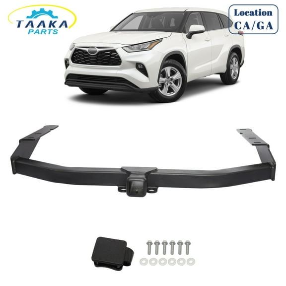HOUGEET Trailer Hitch Fit for Toyota Highlander 2015-2021 Class 3 Hitch 2" Steel Towing Rear Hitch Receiver 6000 lbs