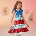 thumbnail image 5 of Atogsazn Kids Girls 4th of July Dress Childrens Casual Ruffle Sleeveless Dresses Tummy Control Dress Summer Red 13-14 Years Fashion, 5 of 8