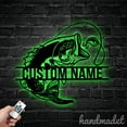 thumbnail image 3 of Handmadetneonsign Bass Fish Metal Wall Art Light, Fishing Metal Sign Wall Decor, Man Cave Metal Decor 61460, 3 of 5