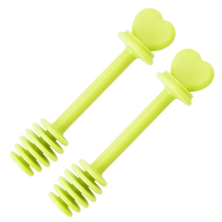 

2Pcs Groove Design Reusable Long Handle Honey Stirrers Mini Honey Dipper Rod Jam Dispenser Sticks Kitchen Supplies