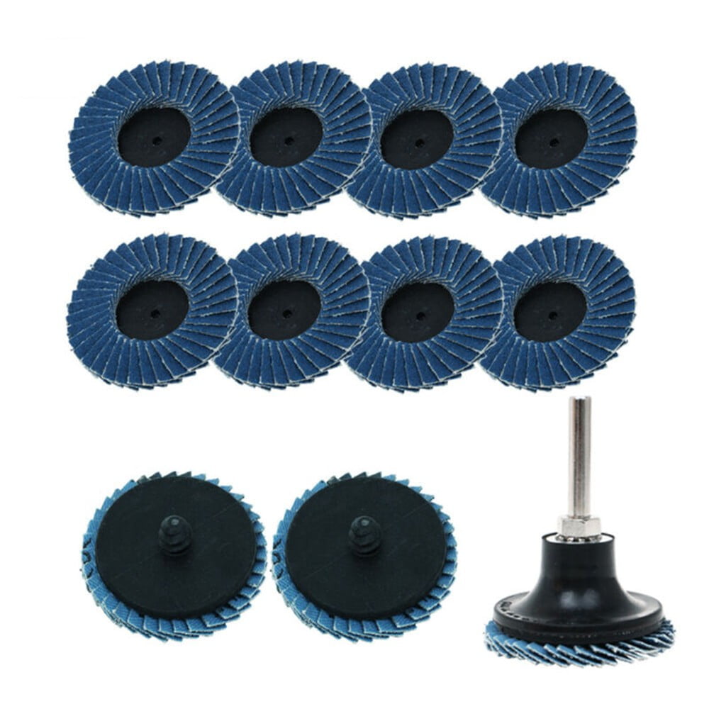 50pcs 2" Roloc Grinding Disc Flap Wheel Holder for Metal Finish Drill Power Tool 