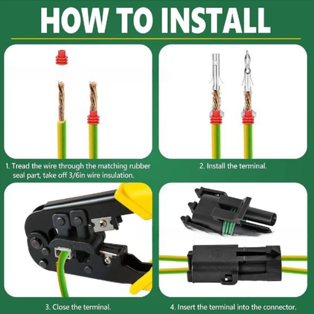 376Pcs Waterproof Car Electrical Wire Connector Terminals Plug Enduring