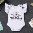thumbnail image 5 of IDOPIP Ladybug Cow Bee 1st Birthday Outfit for Baby Girls Flutter Sleeves Romper Tutu Skirt Headband, 5 of 9