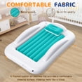 thumbnail image 2 of 63 inch Small Inflatable Bed with Safety Sides and Pump, Portable Air Mattress for Travel, Camping, Home Use, Includes Pillow and Storage Bag, 1 Set, 2 of 6