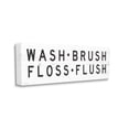thumbnail image 3 of Stupell Industries Wash Brush Floss Flush Bathroom Rules Graphic Art Gallery Wrapped Canvas Print Wall Art, Design by Cindy Jacobs, 3 of 7