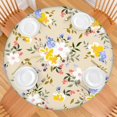 thumbnail image 2 of Round Picnic Table Cloth 100% Waterproof & Oil Proof, Elastic Fitted Table Cover for 36"-44" Round Tables, for Dining, Camping, Outdoor, 2 of 7