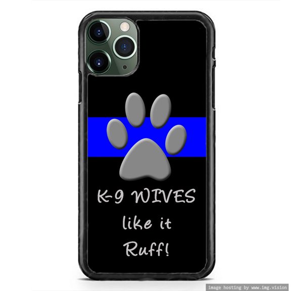 Police K-9 Wifes Thin Blue Line Cop Slim Shockproof Hard Rubber Custom Case Cover For iPhone 13 Pro Max Mini 12 XS XR
