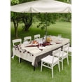 thumbnail image 4 of Outdoor Tablecloth with Umbrella Hole for Patio/Picnic/Party/Camping, Texas Star Red Waterproof Table Cloth Rectangle Table Cover Washable, Farmhouse Berry Wooden Vintage (54"x 80"), 4 of 8