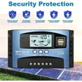 thumbnail image 3 of 100A MPPT Solar Charge Controller, 12V/ 24V Solar Panel Battery Intelligent Regulator with Dual USB Port, LCD Display and Timer Setting ON/Off H, 3 of 7